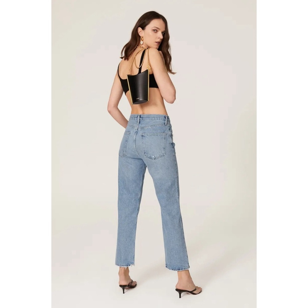 AGOLDE Ripley Cotton High-Rise Straight Jeans in Riptide - Picture 3 of 9